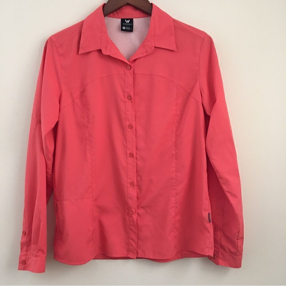White Sierra Coral Button Down Shirt | Size Medium